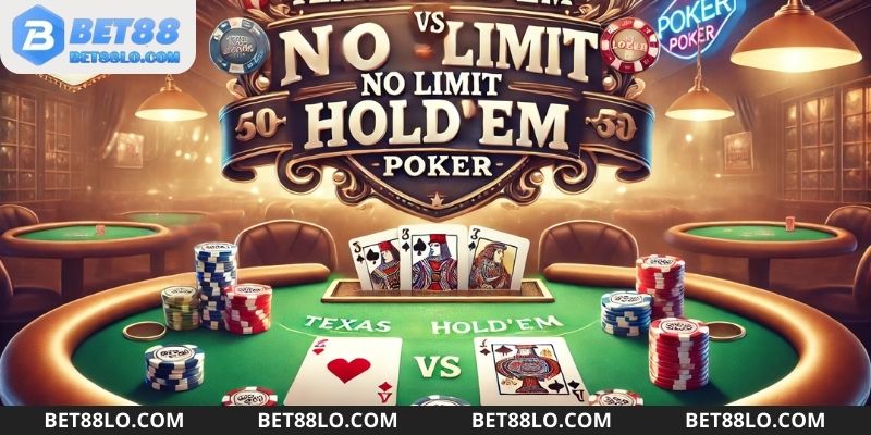 Mức giới hạn No Limit - hình thức cược tiền trong Poker
