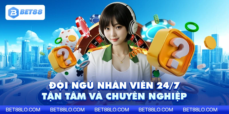 Đội ngũ nhân viên 24/7 tân tâm và chuyên nghiệp